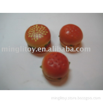 PU hamburger keychains